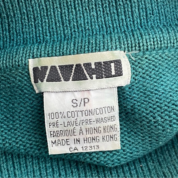 Vintage 100% cotton turtleneck knit sweater from the 80s - Picture 6 of 6